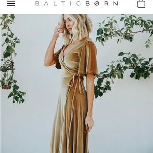 Meghan velvet wrap maxi dress